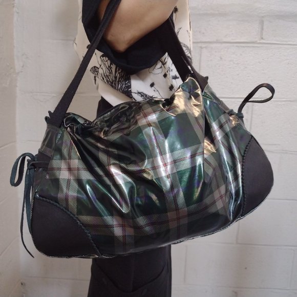 Jack Gomme Light Handbag - Green Check - Picture 10 of 15